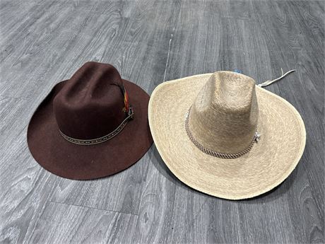 2 COWBOYS HATS - BRANDS IN PICS
