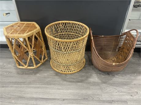 3 WICKER PEICES