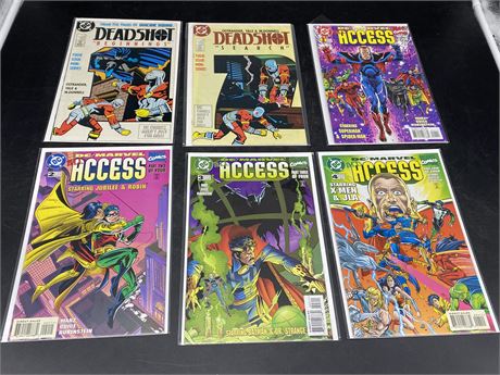 6 MISC COMICS (Includes DC/Marvel access 4 part series)