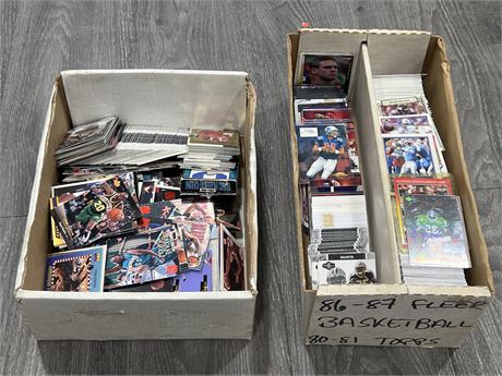 2 BOXES OF NFL / NBA CARDS