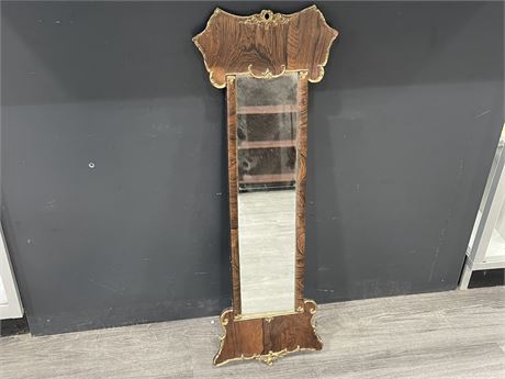 EARLY ORNATE WALL MIRROR (12”x35”)