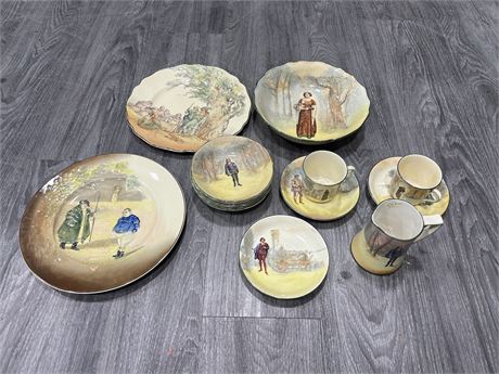 15 PIECES OF ROYAL DOULTON - 13 PIECES ARE MATCHING