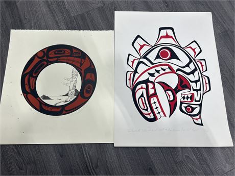 2 SIGNED/NUMBERED INDIGENOUS ART PIECES - ARTISTS PICTURED