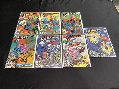 7 ASSORTED SUPERMAN COMICS