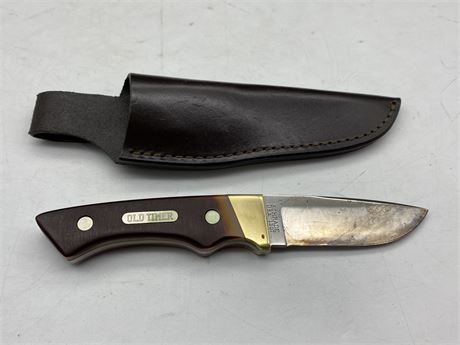 HEAVY DUTY SHRADE OLD TIMER KNIFE W/SHEATH
