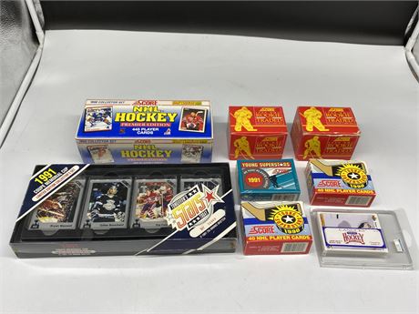 LOT OF ASSORTED 90s NHL CARDS - SOME SEALED