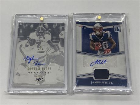 JAMES WHITE & NYHEIM HINES AUTO/NUMBERED CARDS