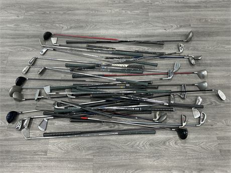LARGE LOT OF MISC. GOLF CLUBS - MOSTLY RH