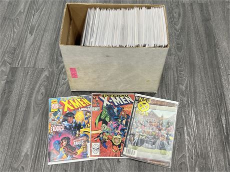 SHORT BOX OF X-MEN COMICS - BAGGED & BOARDED, NO DOUBLES