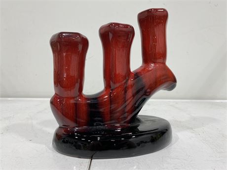 MCM BLOOD RED CANDLE HOLDER (7”x7”)