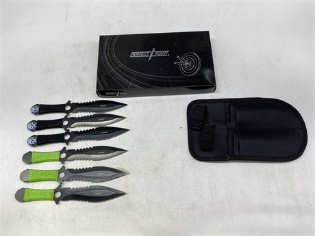 SET OF 6 PERFECT POINT THROWING KNIVES