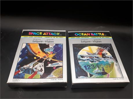 SPACE ATTACK & OCEAN BATTLE - EXCELLENT CONDITION - LEISURE VISION