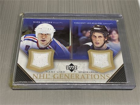 2005/06 UD MESSIER & LECAVALIER DUAL JERSEY CARD