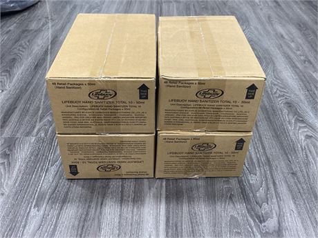 192 HAND SANITIZERS(50ml each) 4 BOXES