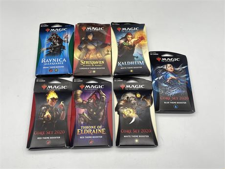 SEALED MAGIC THE GATHERING - 7 DIFFERENT THEME BOOSTERS