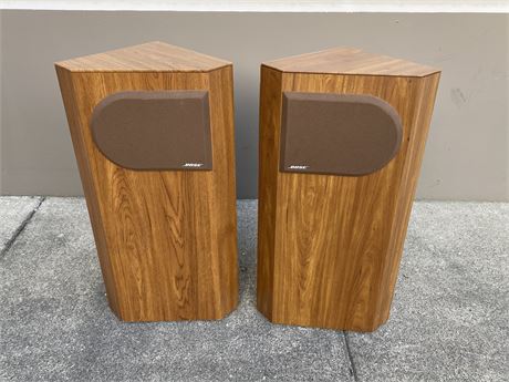 2 VINTAGE BOSE SPEAKERS (Specs in photos, 31” tall)