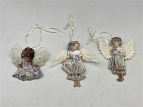 3 HEAVENS LITTLE ANGELS ORNAMENTS - BRADFORD EXCHANGE (Numbered)