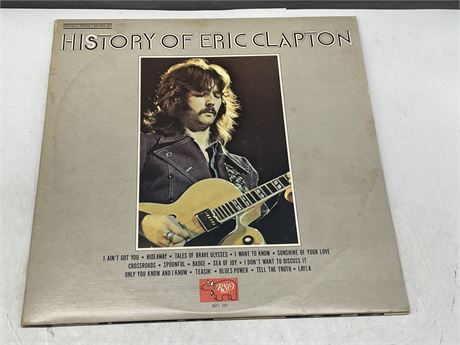 ERIC CLAPTON - HISTORY OF ERIC CLAPTON 2 LP’S GATEFOLD - VG+