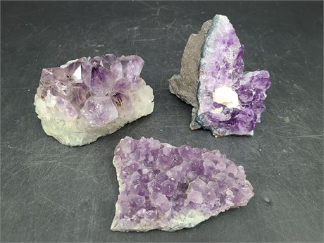AMETHYST SLABS - LARGEST PIECE IS 5.5”