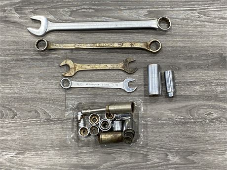 LOT OF VARIOUS WRENCHES / SOCKETS (different mfg.)