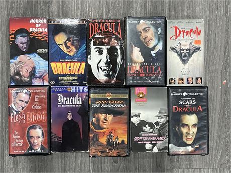 LOT OF 10 MISC VHS TAPES