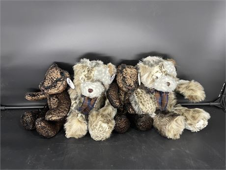 4 NEW STUFFED TEDDY BEARS (HIGH QUALITY)
