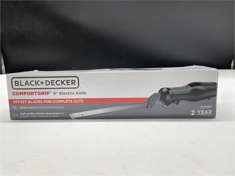NEW BLACK + DECKER COMFORTGRIP 9” ELECTRIC KNIFE