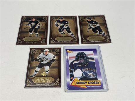 5 EARLY YEAR CROSBY CARDS