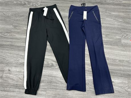 2 NEW WOMENS PANTS - TOPSHOP & LE CHATEAU SIZE 00 & 2 W/TAGS