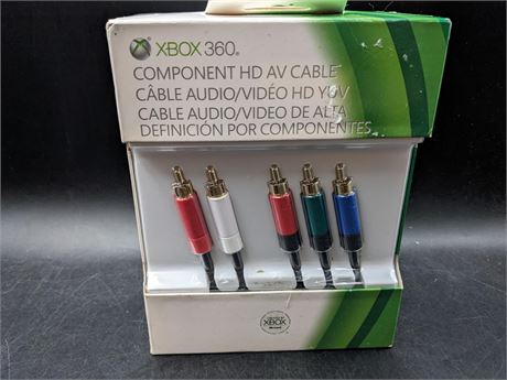 SEALED - MICROSOFT COMPONENT AV CABLE - XBOX 360