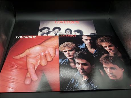 COLLECTION OF THREE LOVERBOY ALBUMS - VERY GOOD CONDITION - VINYL