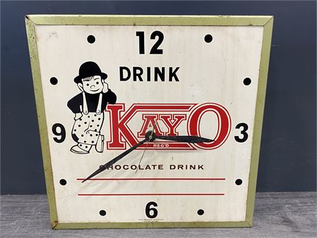 KAYO CLOCK WORKING (14”X14”)