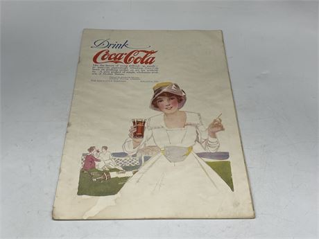 1917 COKE AD - STILL ATTACHED TO MAGAZINE