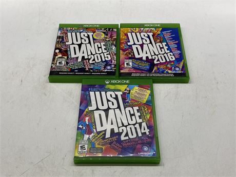 3 JUST DANCE GAMES - XBOX ONE