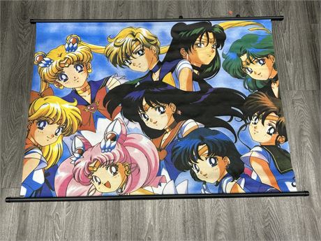 LARGE SAILOR MOON BANNER POSTER MADE OF CLOTH (46”X32”)