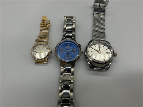 3 ASSORTED WATCHES - CONDITION VARIES