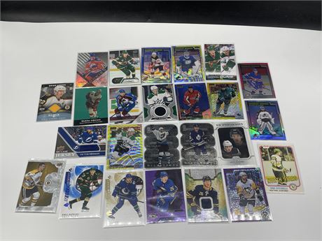 25 NHL JERSEY CARDS, STARS, & ROOKIES