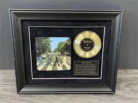 THE BEATLES MINI GOLD DISC DISPLAY “ABBEY ROAD”