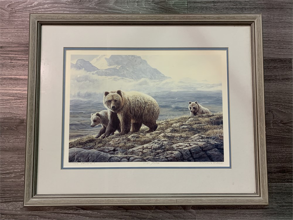 Urban Auctions Lissa Calvert Grizzly And Cubs Print 30303790