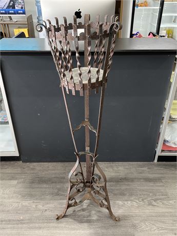 LARGE METAL PLANT STAND - 50” TALL 13” DIAM