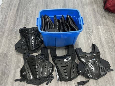 LOT OF MOTORCYCLE CHEST / BACK PROTECTORS