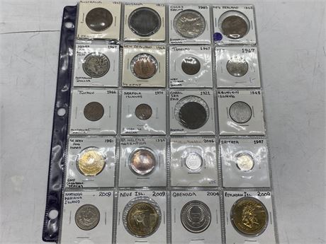 20 AUSTRALIAN ISLAND COINS