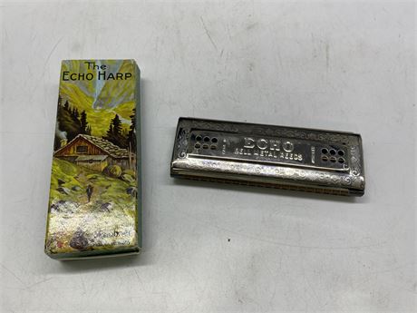 M.HOHNER MADE IN GERMANY BELL METAL REEDS HARMONICA IN ORIGINAL BOX