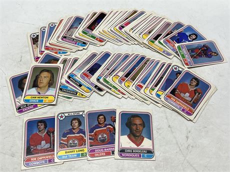 80+ 1975/76 OPC WHA CARDS