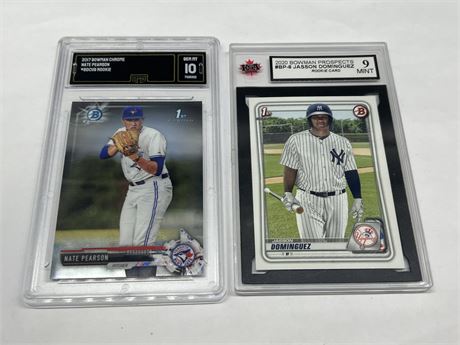 2 GRADED MLB ROOKIE CARDS