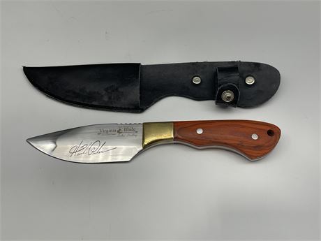 LMTD EDITION HANK PARKER KNIFE W/ SHEATH 4” BLADE - 8.5” OVERALL
