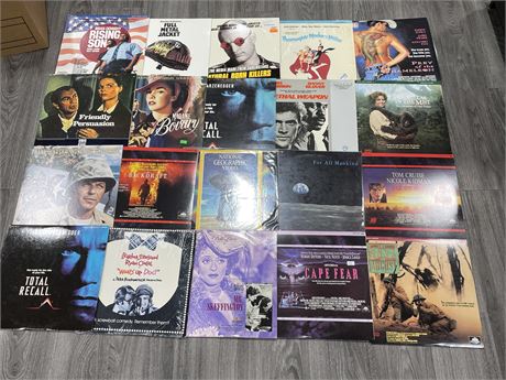 COLLECTION OF 20 12” LASERDISCS, VARIOUS TITLES