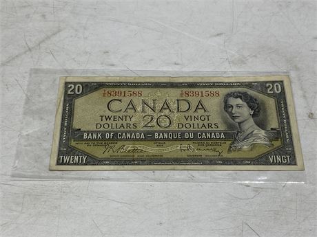 1954 CANADIAN $20 BANK NOTE