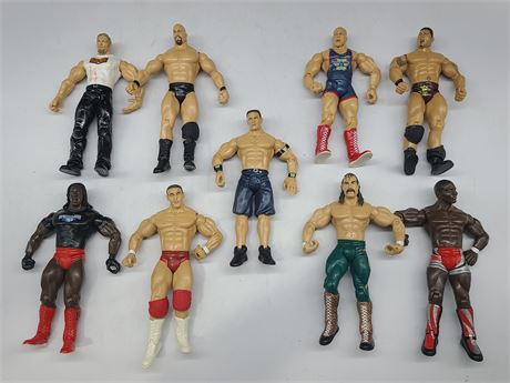 9 PRO WRESTLING FIGURES 2003 RARE COLLECTION