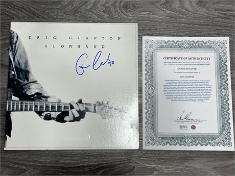 ERIC CLAPTON SIGNED LP ALBUM ‘SLOWHAND’ W/COA